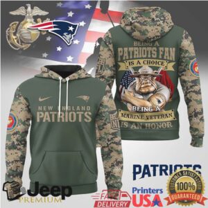 New England Patriots Official NFL Marine Veteran Hoodie