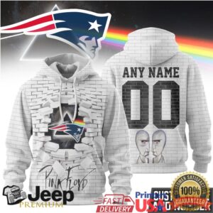 New England Patriots Official NFL Pink Floyd 3D Hoodie