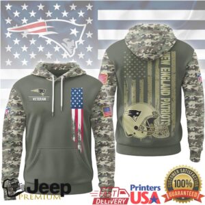 New England Patriots Official NFL Veteran Camo Hoodie Limited Edition