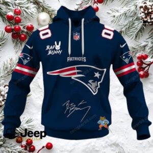 New England Patriots x Bad Bunny Super Bowl 2026 NFL Hoodie