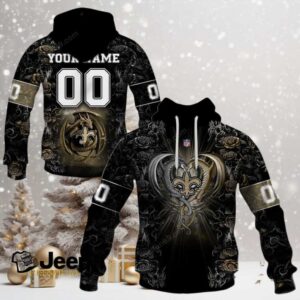New Orleans Saints NFL Rose Dragon Custom Name