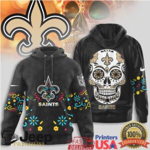 New Orleans Saints Official NFL Dia de los Muertos Limited Editions Hoodie