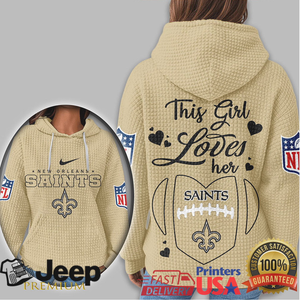 New Orleans Saints Official NFL Game Day Waffle Hoodie New Orleans Saints Official NFL Game Day Waffle Hoodie