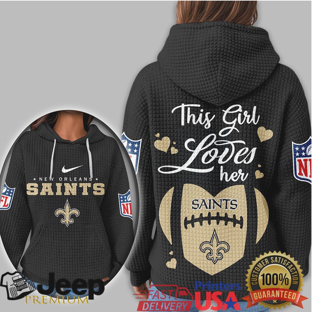 New Orleans Saints Official NFL Game Day Waffle Hoodie New Orleans Saints Official NFL Game Day Waffle Hoodie
