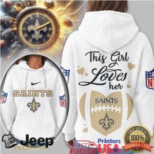New Orleans Saints Official NFL Game Day Waffle Hoodie
