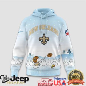 New Orleans Saints Official NFL Peanuts Snow Day Hoodie