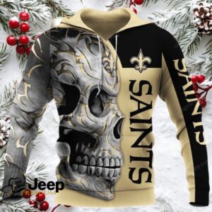 New Orleans Saints Skull Fury NFL Hoodie