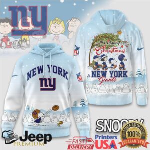 New York Giants Official NFL Peanuts Snow Day Hoodie