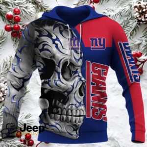 New York Giants Skull Fury NFL Hoodie