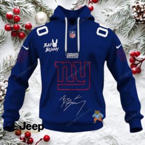 New York Giants x Bad Bunny Super Bowl 2026 NFL Hoodie