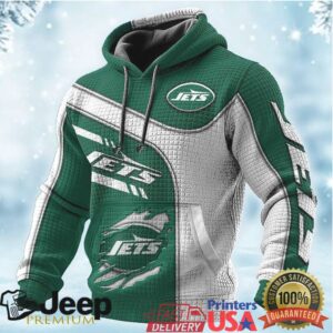 New York Jets Green and White Custom 3D Hoodie