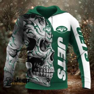 New York Jets Skull Fury NFL Hoodie