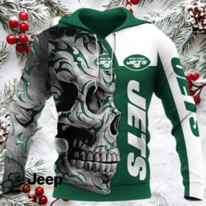 New York Jets Skull Fury NFL Hoodie