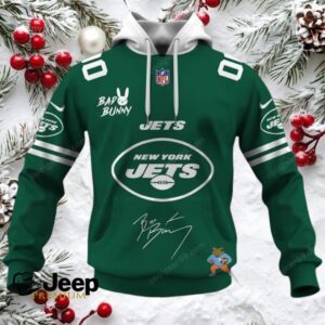 New York Jets x Bad Bunny Super Bowl 2026 NFL Hoodie