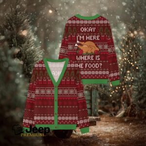 Okay I'm Here Where Is The Food Ugly Cardigan Sweaters