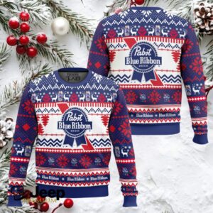 Pabst Blue Ribbon Ugly Christmas Sweater