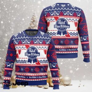 Pabst Blue Ribbon Ugly Christmas Sweater