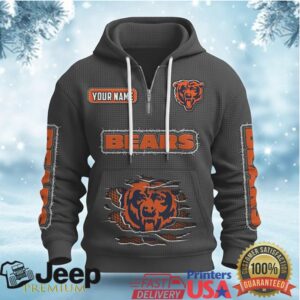 Personalized Chicago Bears Ripped Design Hoodie