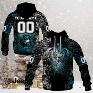 Philadelphia Eagles NFL Rose Dragon Custom Name