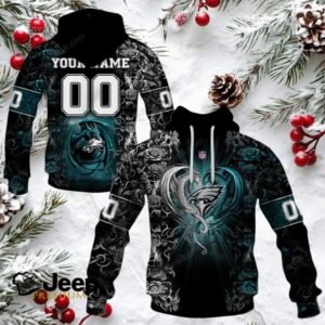 Philadelphia Eagles NFL Rose Dragon Custom Name