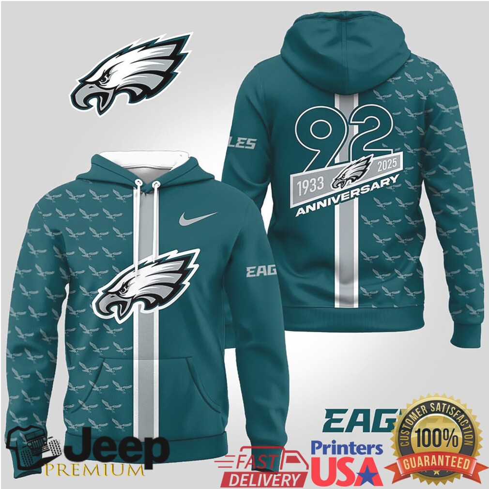 Philadelphia Eagles Official NFL Anniversary Celebration Hoodie Philadelphia Eagles Official NFL Anniversary Celebration Hoodie