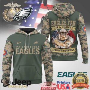 Philadelphia Eagles Official NFL Marine Veteran Hoodie