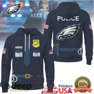 Philadelphia Eagles Official NFL Police Office Costume 3D Hoodie