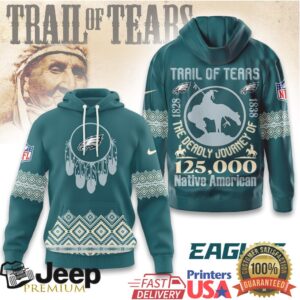 Philadelphia Eagles Official NFL Trail of Tears 3D Hoodie