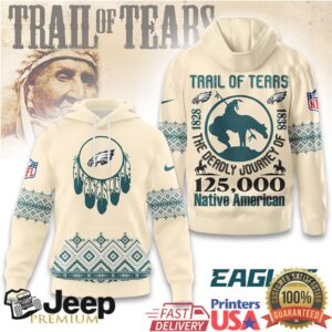 Philadelphia Eagles Official NFL Trail of Tears 3D Hoodie