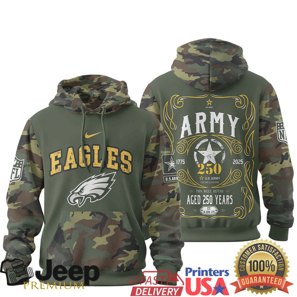 Philadelphia Eagles Official NFL US Army 250th anniversary 3D Hoodie Philadelphia Eagles Official NFL US Army 250th anniversary 3D Hoodie