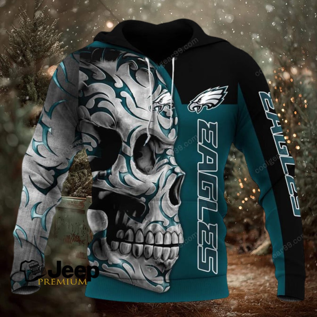 Philadelphia Eagles Skull Fury NFL Hoodie Philadelphia Eagles Skull Fury NFL Hoodie