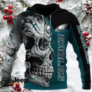 Philadelphia Eagles Skull Fury NFL Hoodie