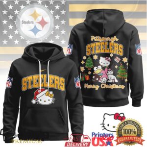 Pittsburgh Steelers Official NFL Hello Kitty Christmas 3D Hoodie