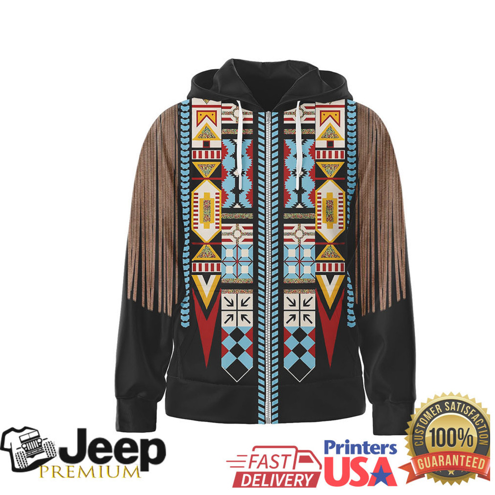 Pittsburgh Steelers Official NFL Native American Pattern 3D Zip Hoodie Pittsburgh Steelers Official NFL Native American Pattern 3D Zip Hoodie