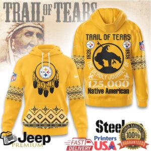 Pittsburgh Steelers Official NFL Trail of Tears 3D Hoodie