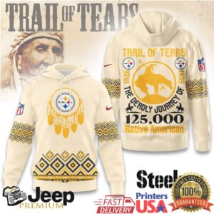Pittsburgh Steelers Official NFL Trail of Tears 3D Hoodie