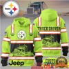Jacksonville Jaguars Official NFL Teacher Safety Hi Vis Hoodie Jacksonville Jaguars Official NFL Teacher Safety Hi Vis Hoodie