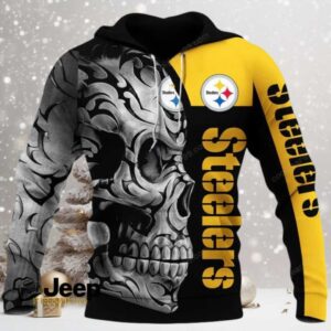 Pittsburgh Steelers Skull Fury NFL Hoodie