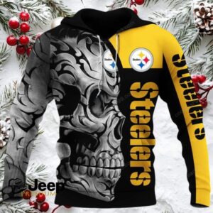 Pittsburgh Steelers Skull Fury NFL Hoodie