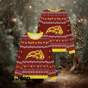 Pizza Christmas Night Ugly Sweatshirts