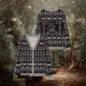 Plague Doctor Christmas Night Ugly Cardigan Sweaters