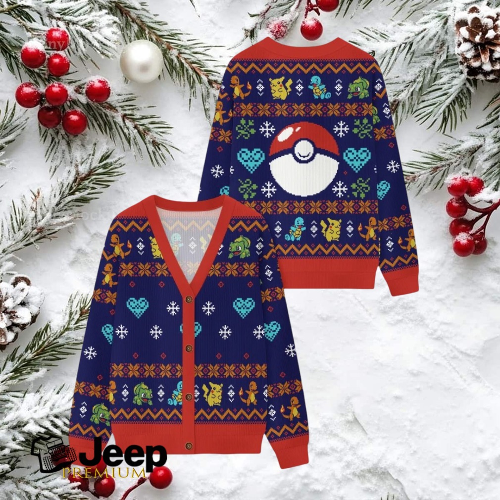 Pokemon Christmas Ball Ugly Cardigan Sweaters Pokemon Christmas Ball Ugly Cardigan Sweaters