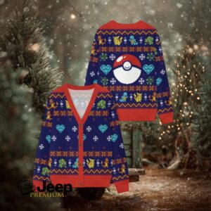 Pokemon Christmas Ball Ugly Cardigan Sweaters