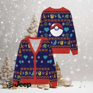 Pokemon Christmas Ball Ugly Cardigan Sweaters