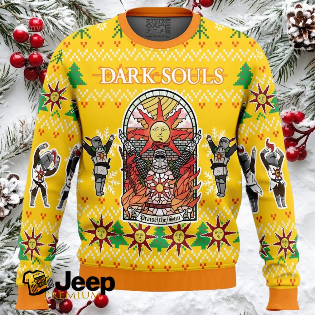 Praise The Sun Dark Souls Ugly Christmas Sweater Praise The Sun Dark Souls Ugly Christmas Sweater