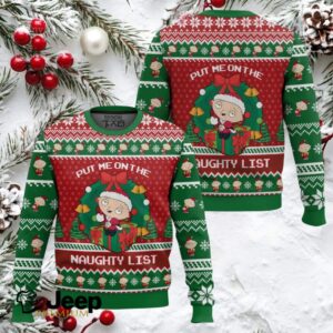 “Put Me On The Naughty List” Stewie Family Guy Ugly Christmas Sweater