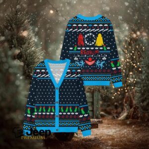 Reagum Christmas Night Ugly Cardigan Sweaters