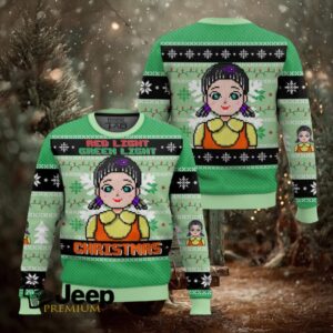 Red & Green Light Squid Game Ugly Christmas Sweater