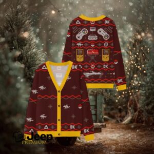 Retro Gaming Christmas Ugly Cardigan Sweaters