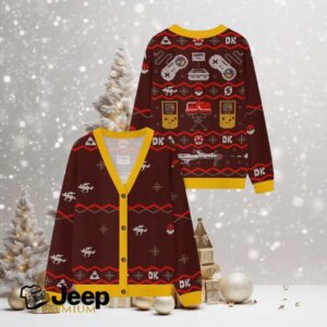 Retro Gaming Christmas Ugly Cardigan Sweaters
